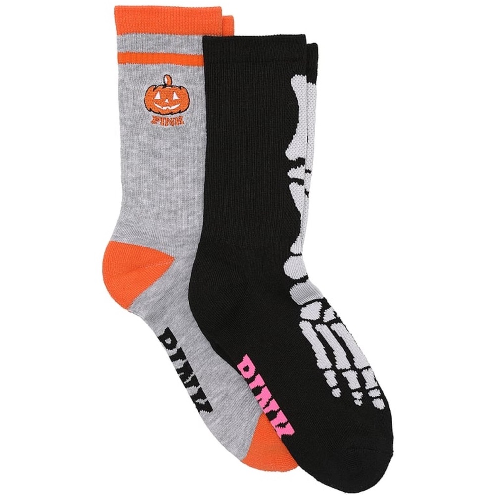 Pink Halloween 2-Pack Crew Socks